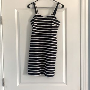 XS Old Navy short fitted dress. Blue and white stripes
